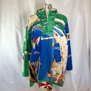 Ralph Lauren Cotton Italia Rivera Beach Pattern Jacket With Hood